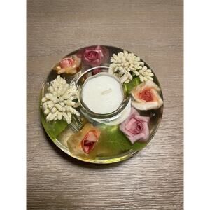 Dreamlight Candle Holder 4” TraumLicht Glide Germany Rose/flower Decor